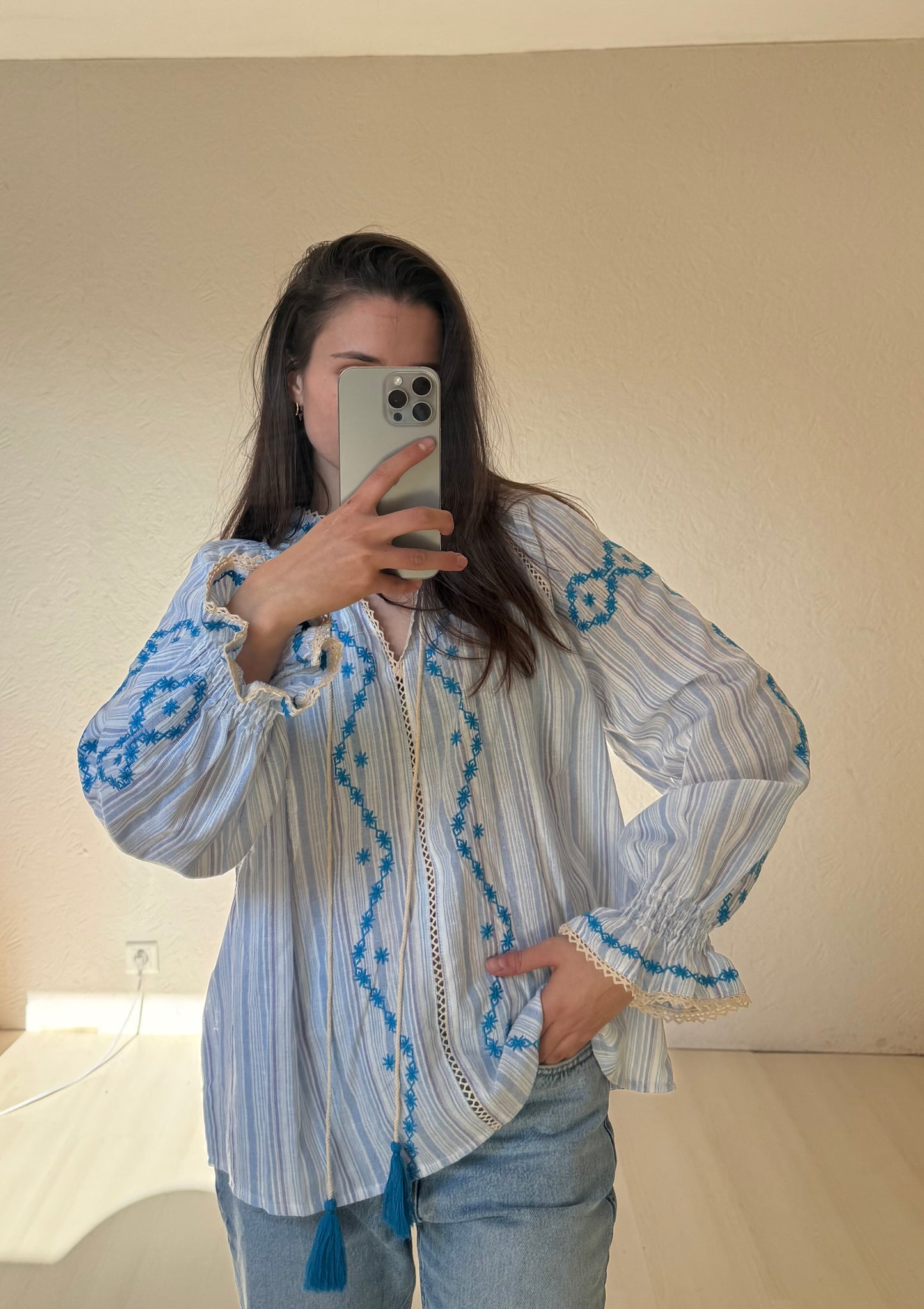 BLOUSE KELLY- Bleu