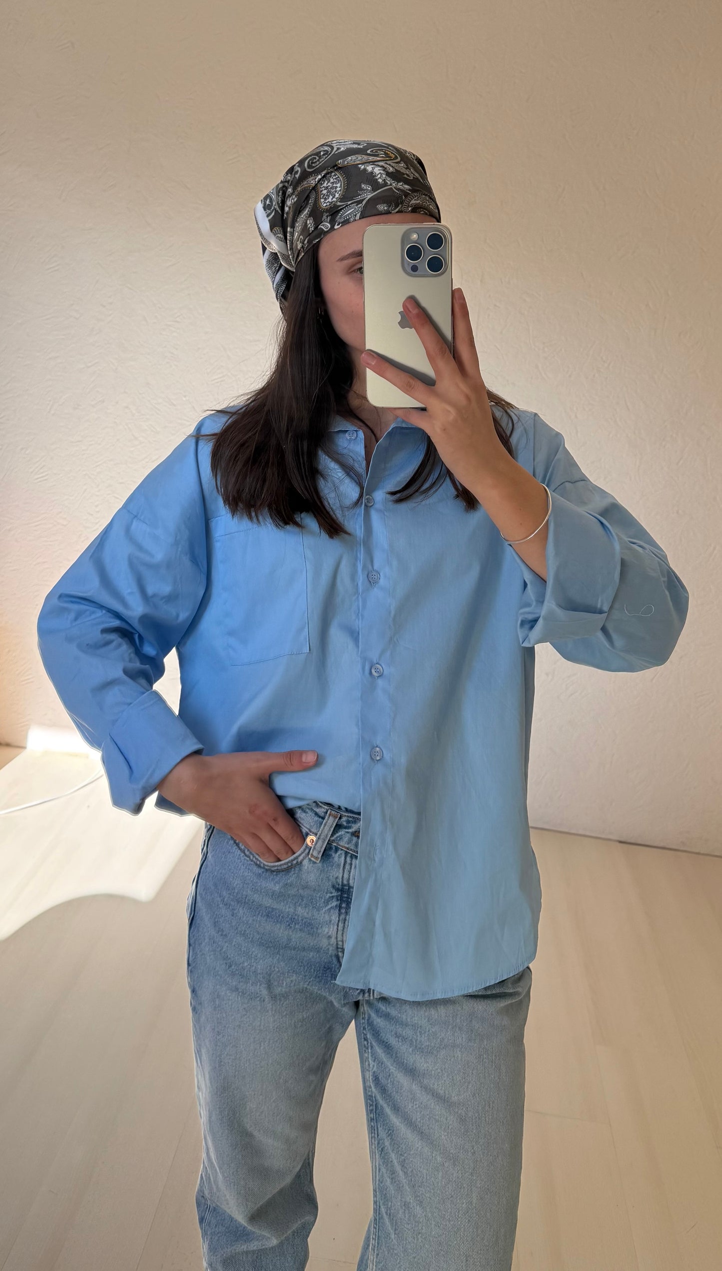 CHEMISE ELINE- Bleu