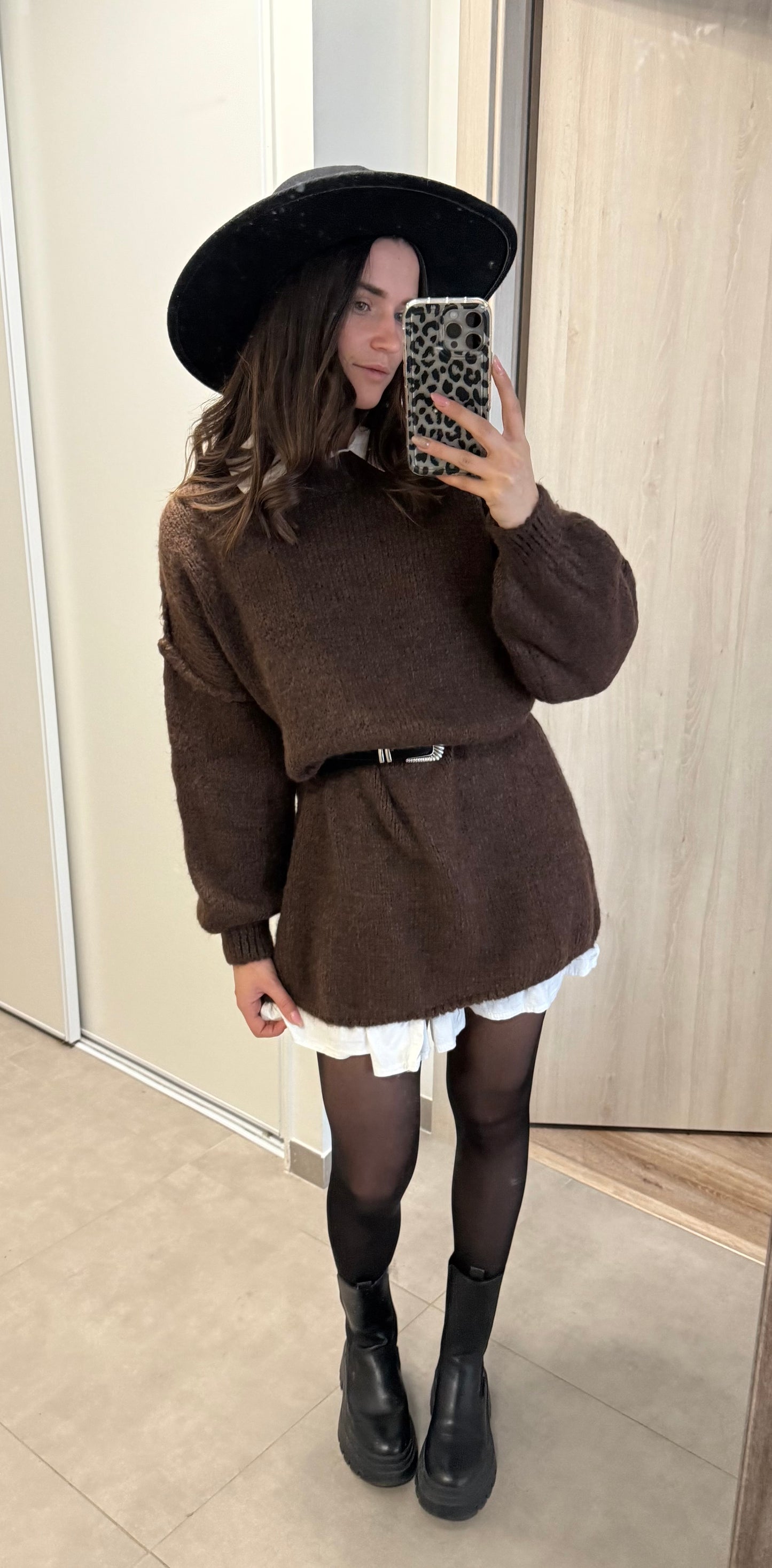 ROBE PULL ANGELA- Chocolat