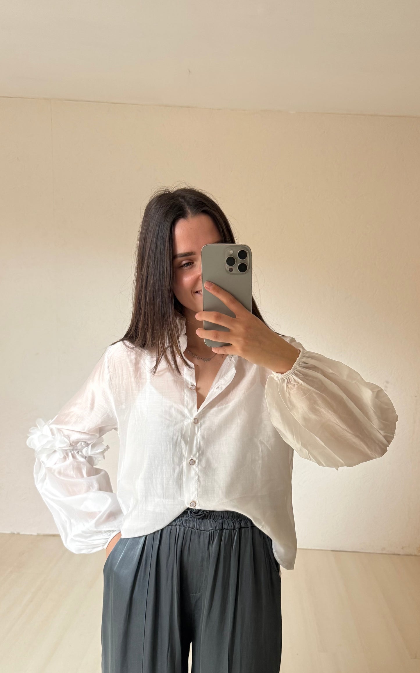 CHEMISE NINON- Blanc