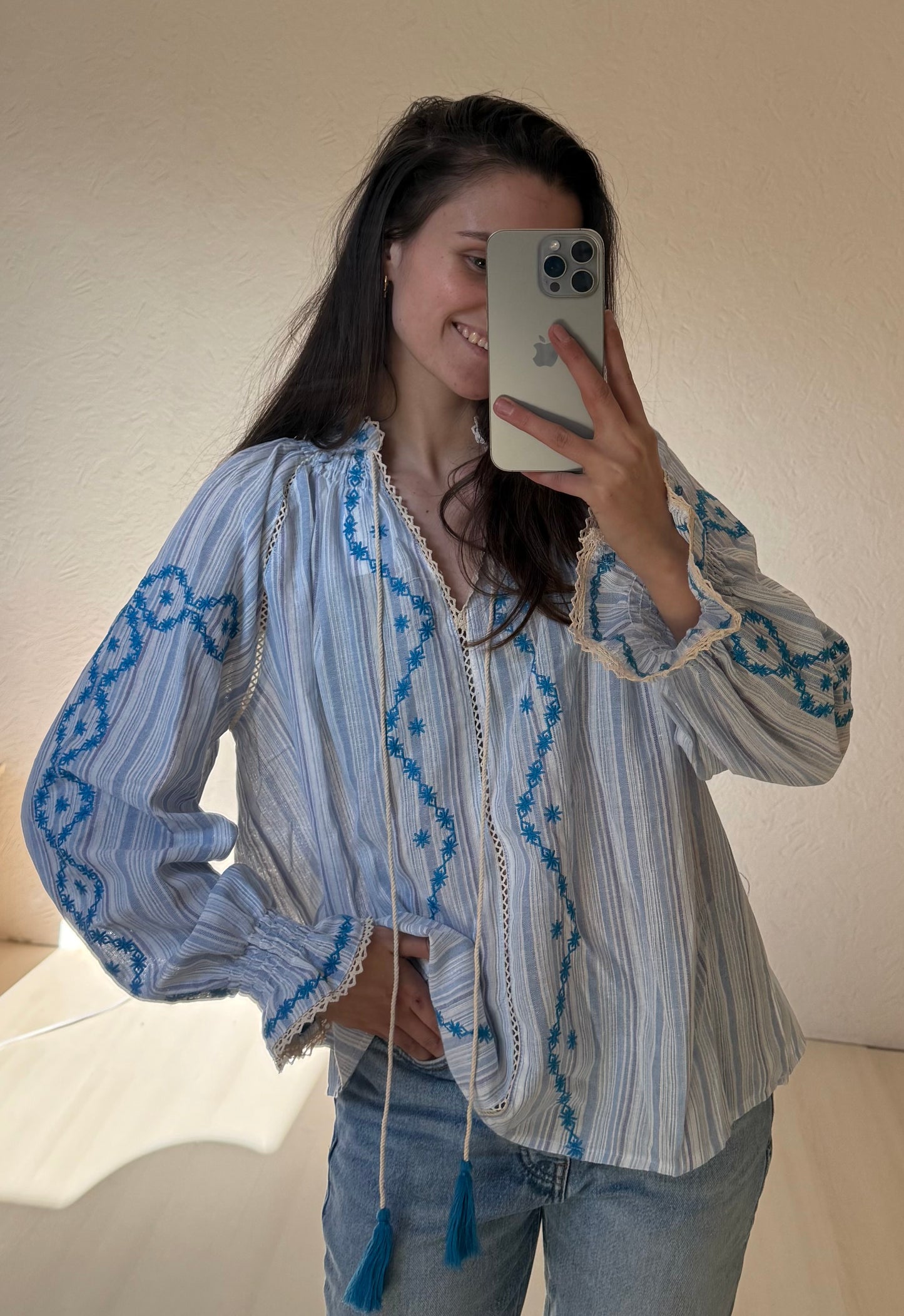 BLOUSE KELLY- Bleu
