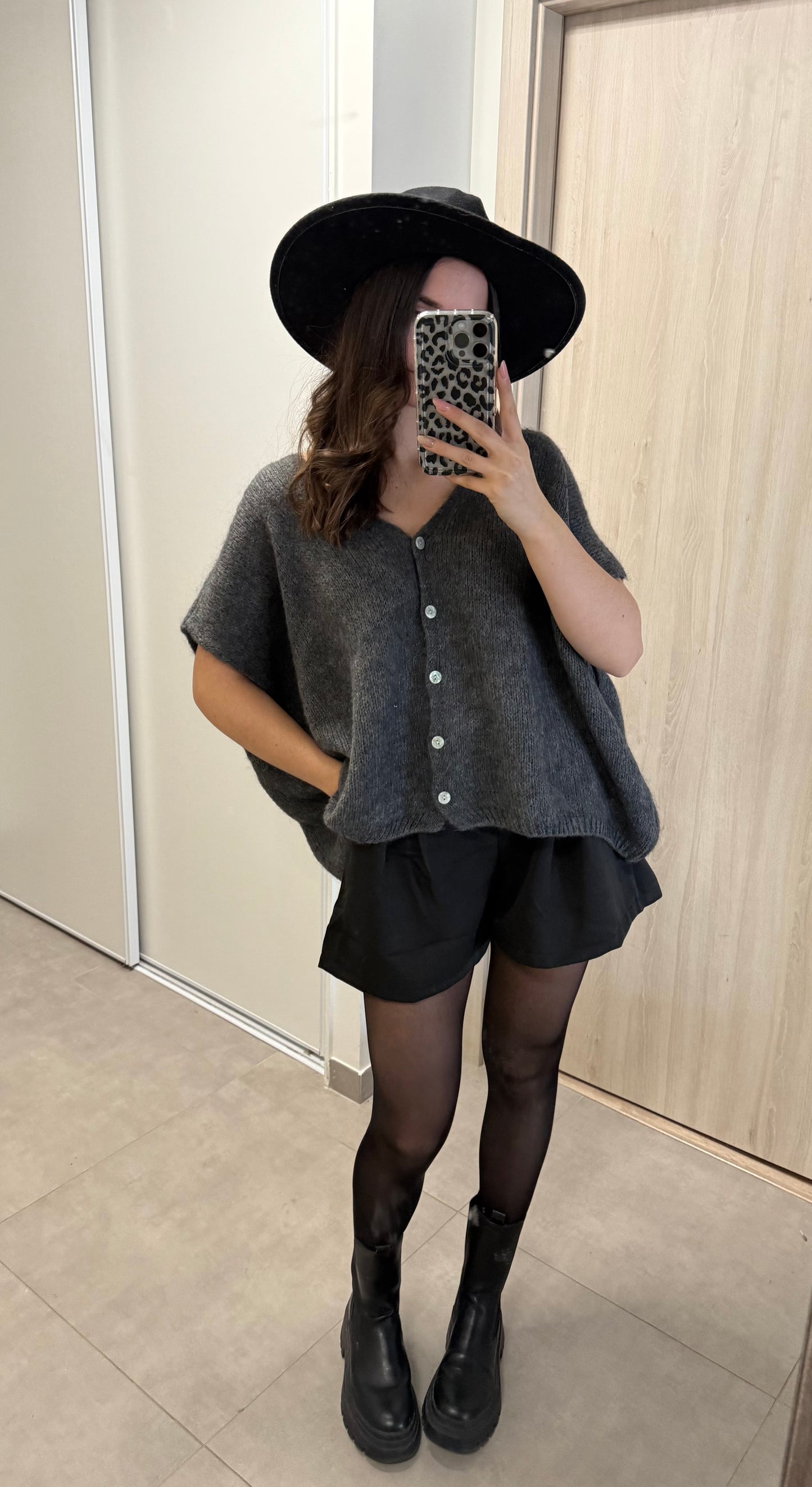 GILET AURORE- Gris