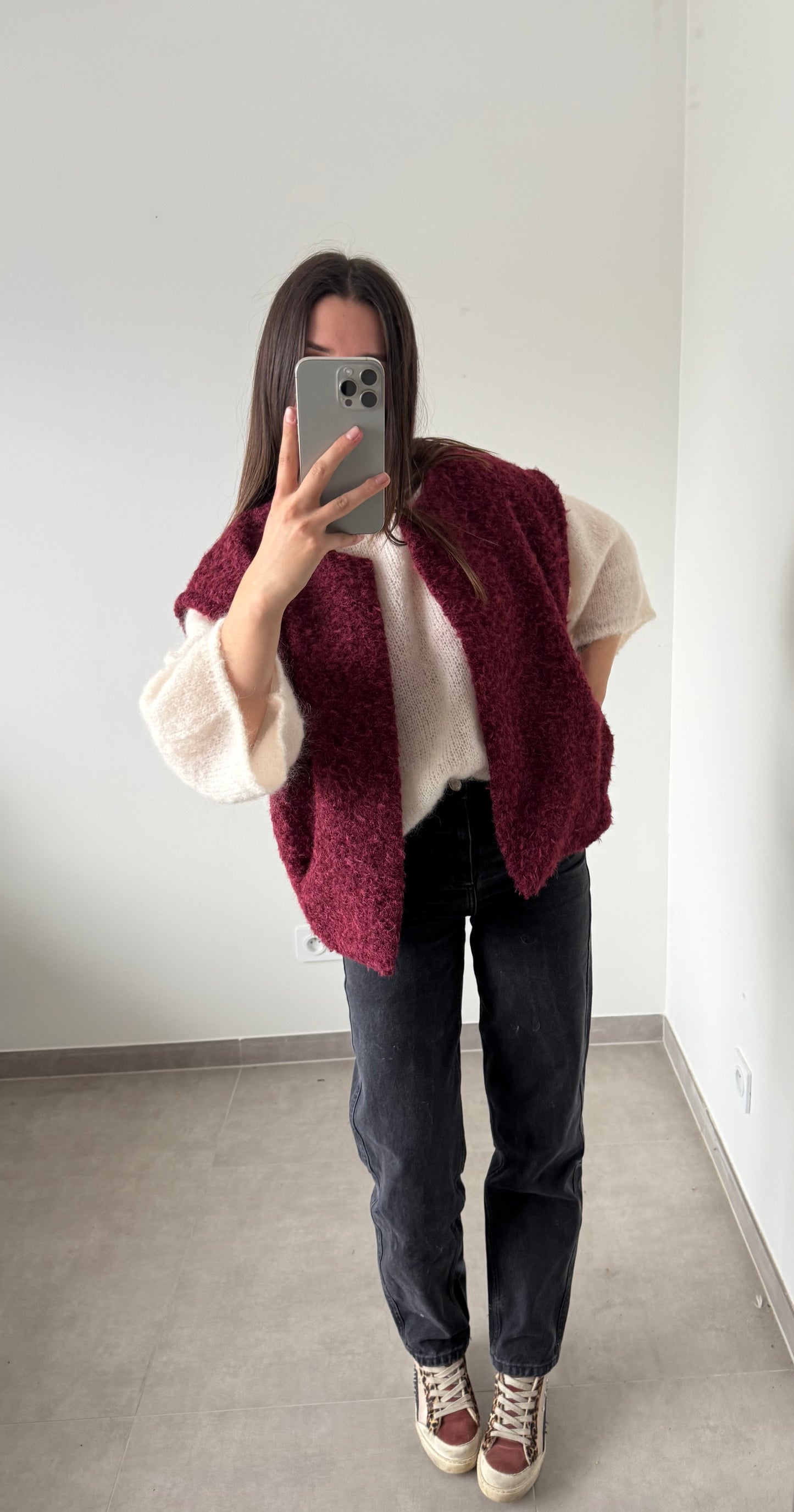 GILET VICKY- Bordeaux