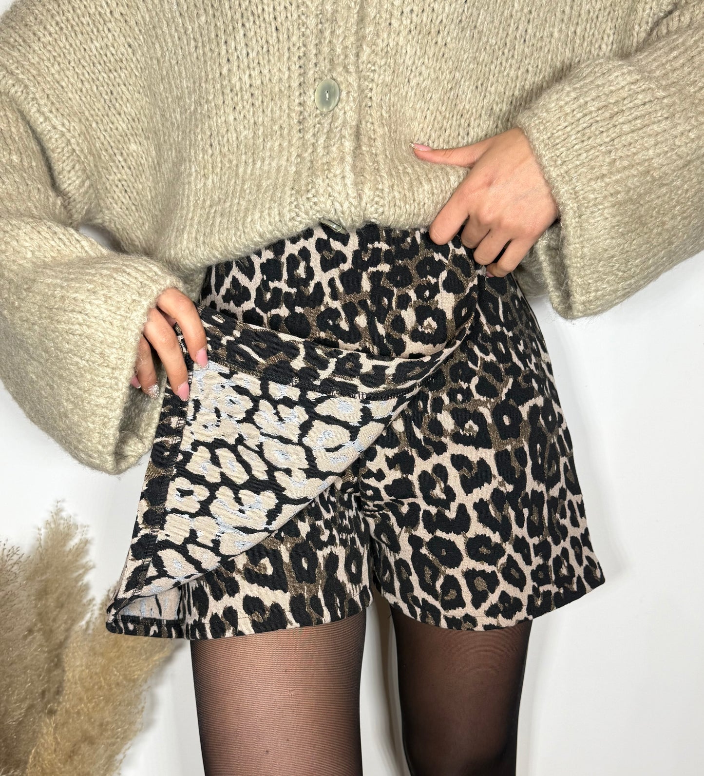 JUPE SHORT ELODIE- Léopard