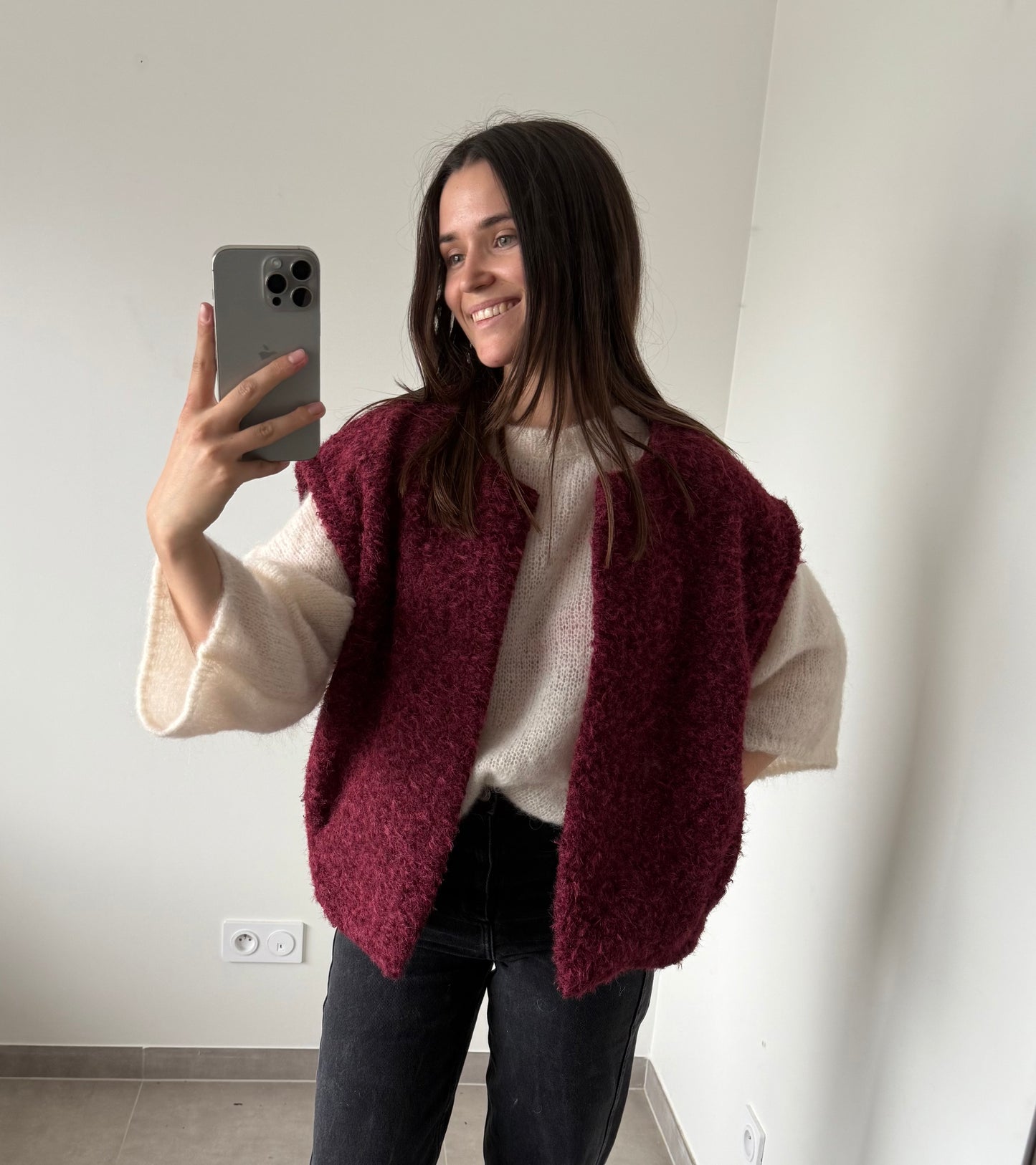 GILET VICKY- Bordeaux