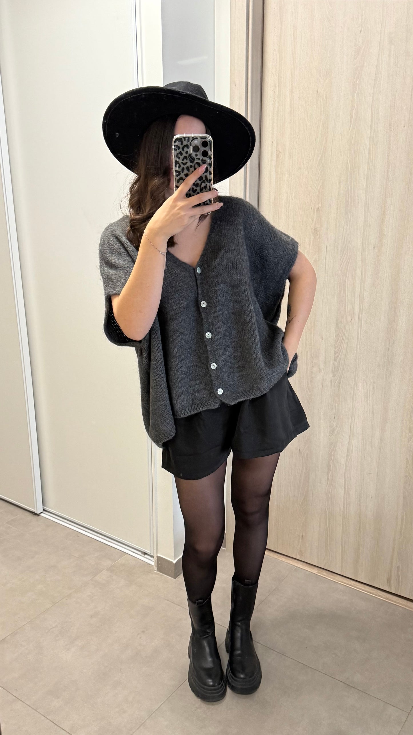 GILET AURORE- Gris