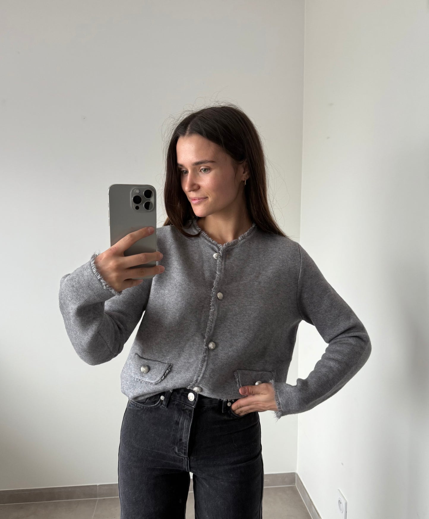 GILET ADELE- Gris
