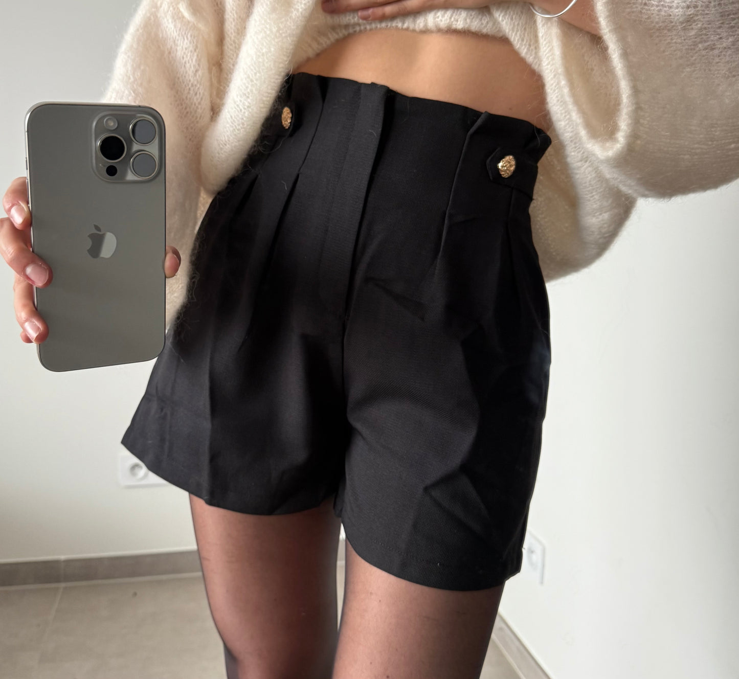 SHORT AMBRE- Noir