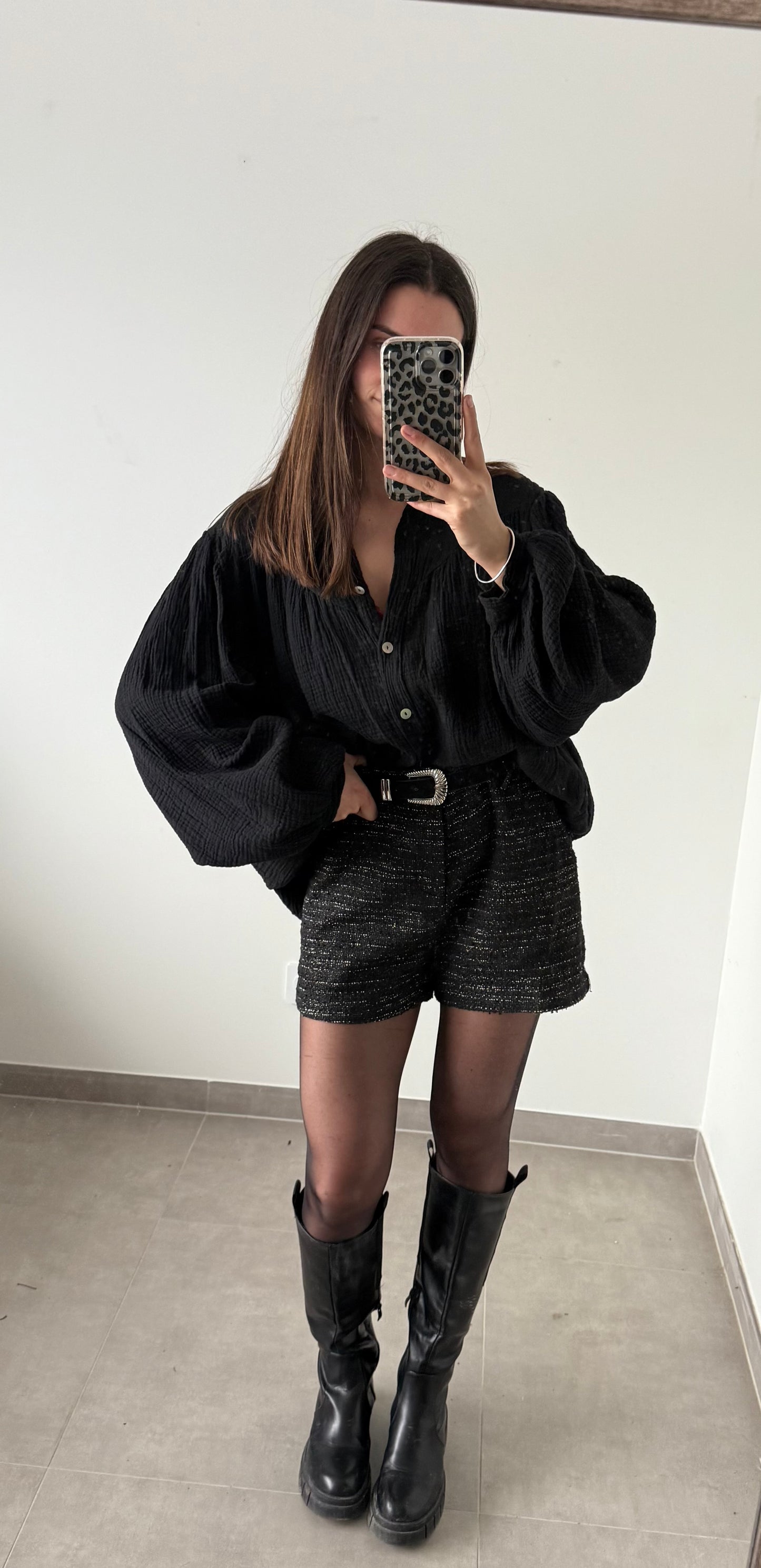 CHEMISE CARMEN- Noir