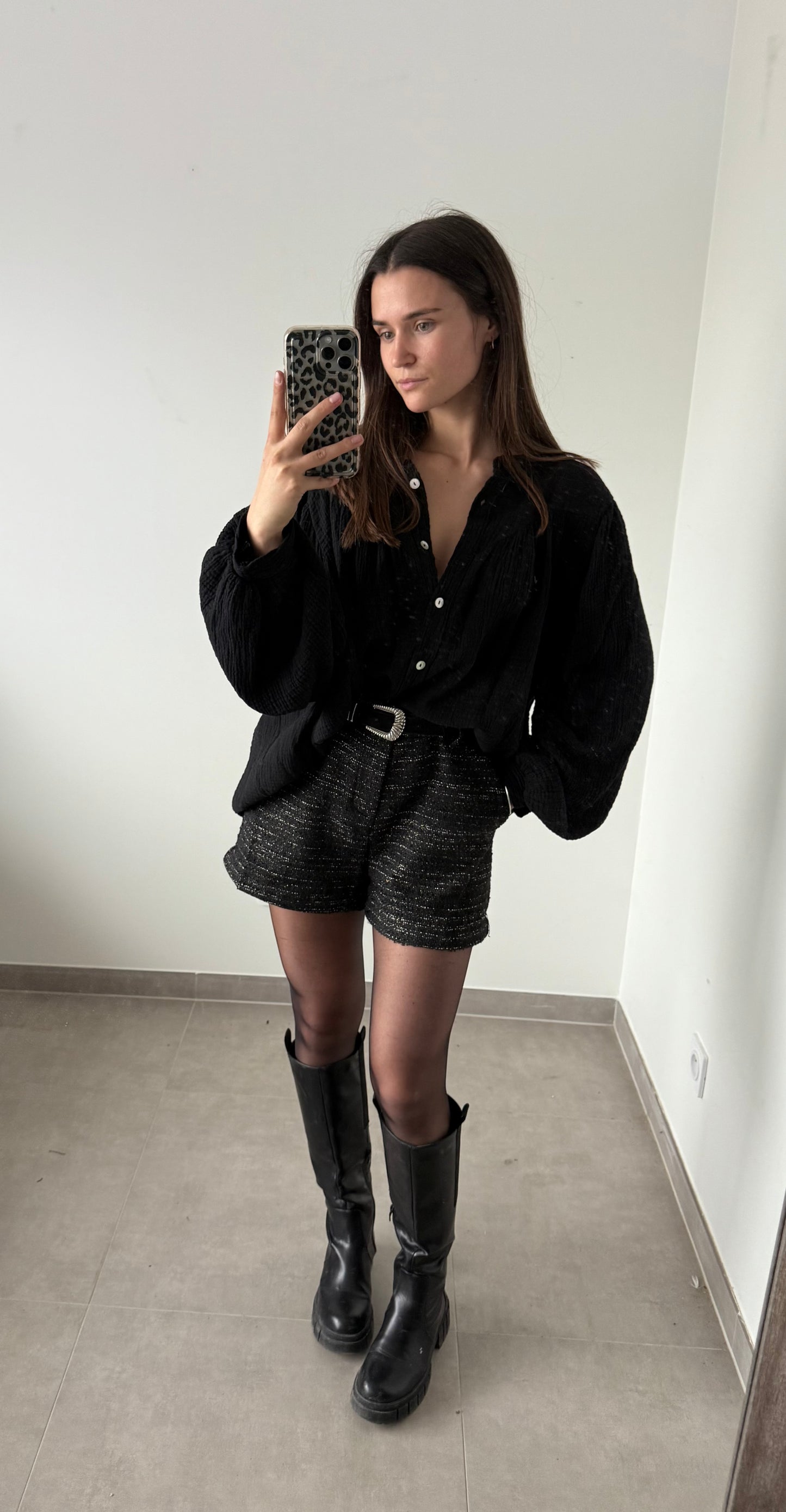 CHEMISE CARMEN- Noir