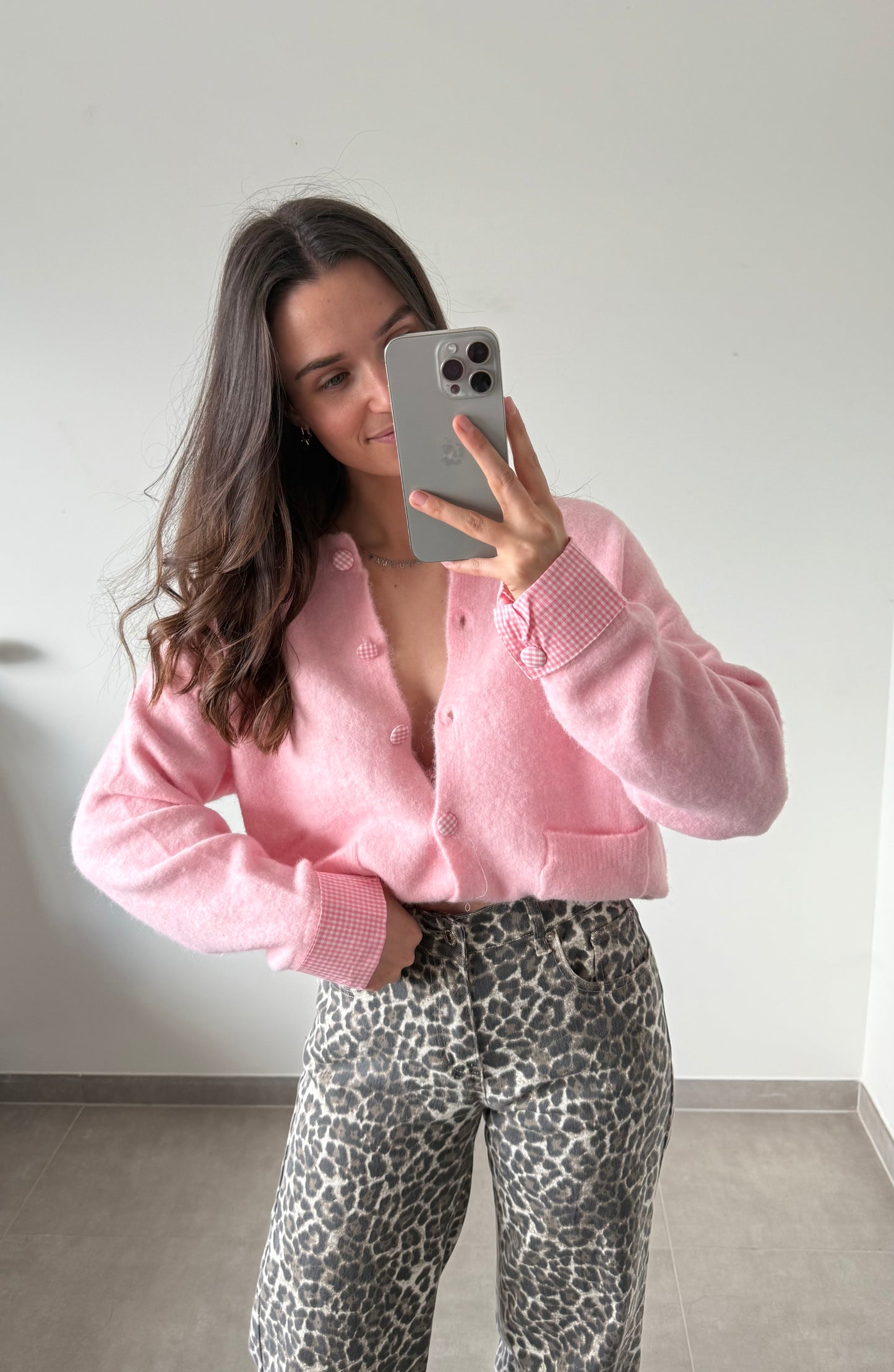 GILET VANILLE- Rose