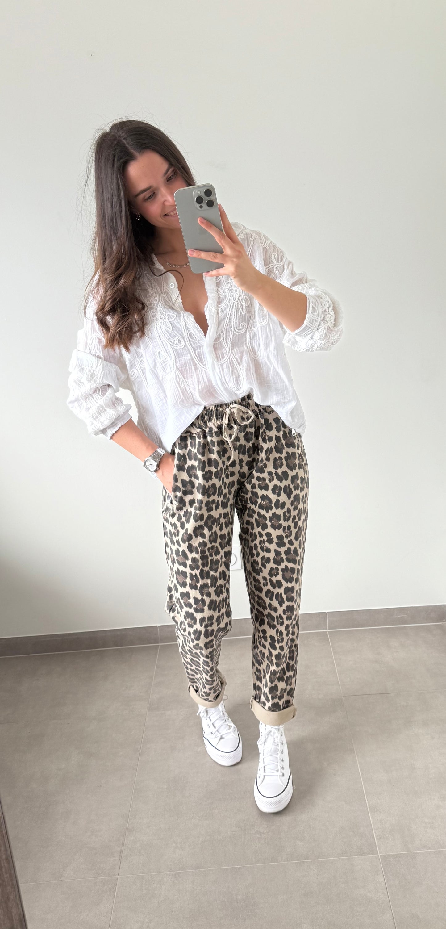 PANTALON TALIA- Léopard