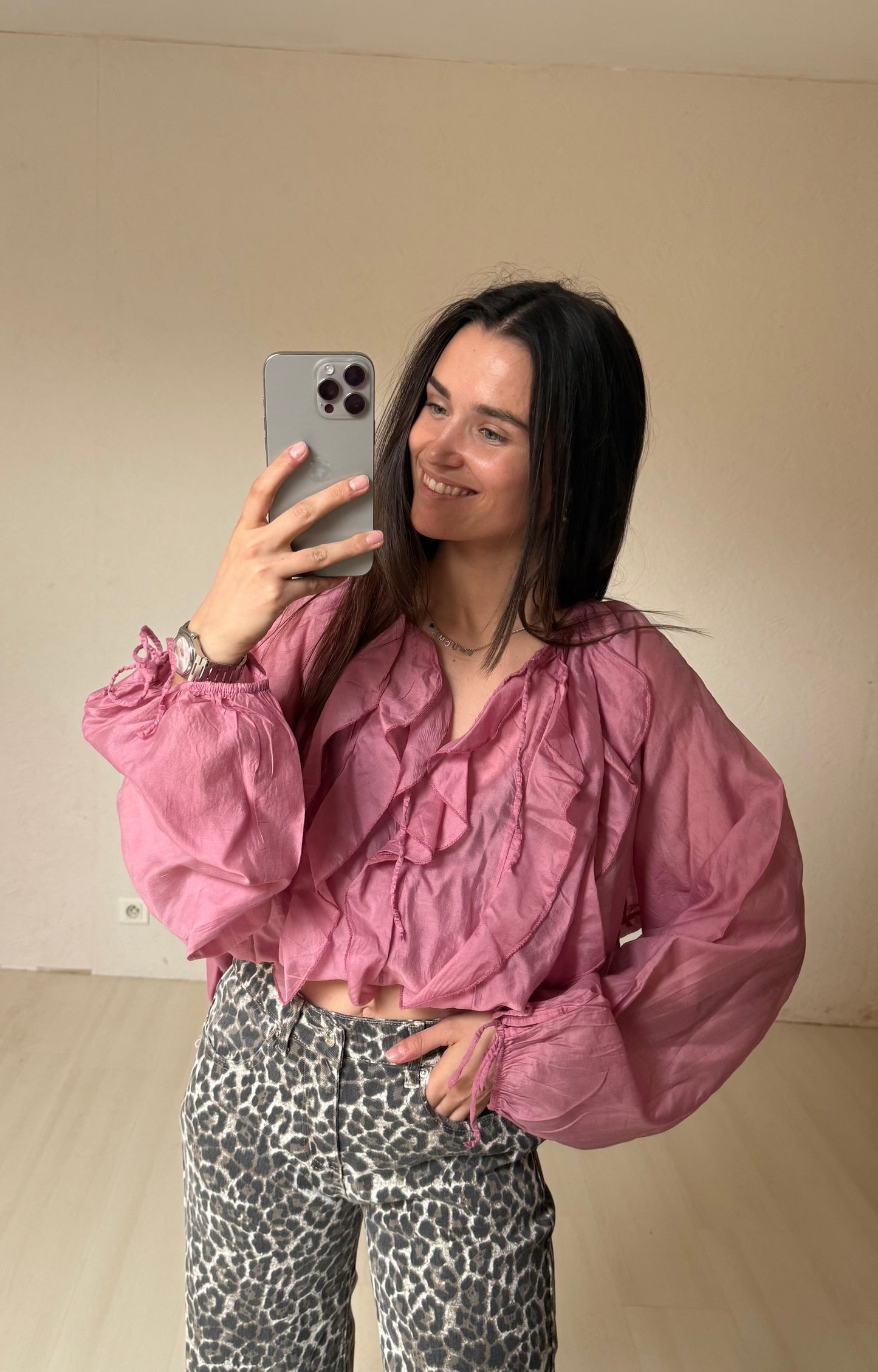 BLOUSE PRUNE- Rose