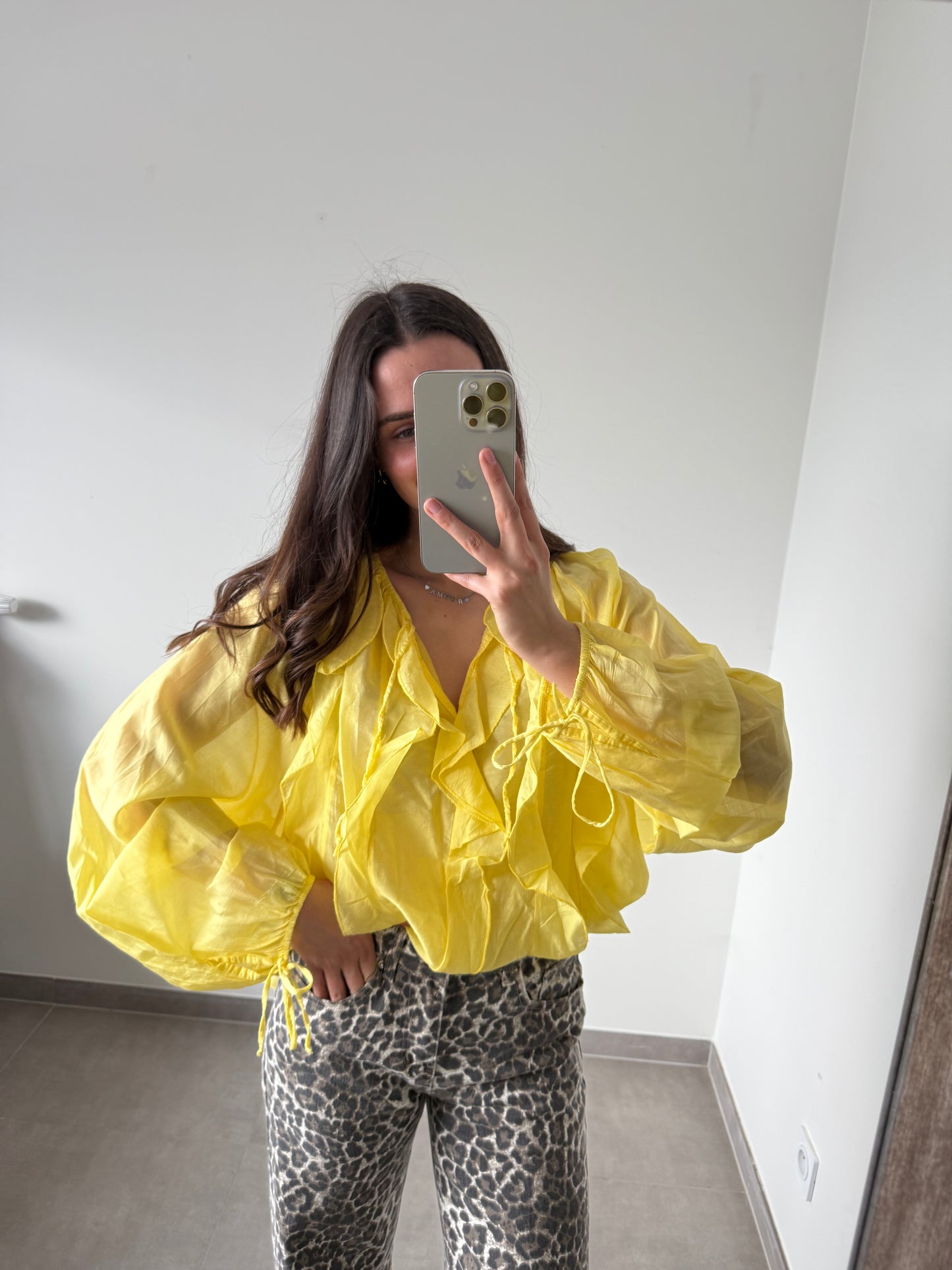 BLOUSE PRUNE- Jaune