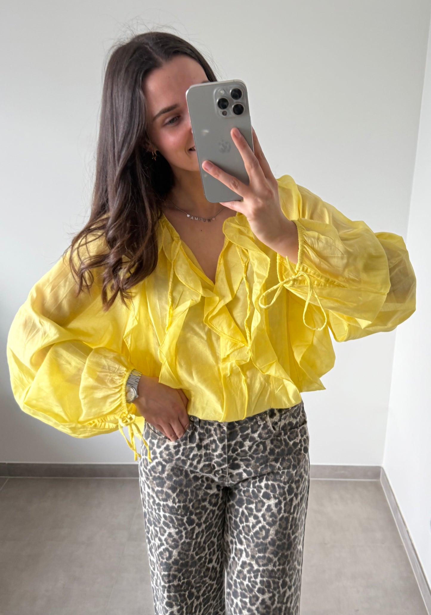 BLOUSE PRUNE- Jaune