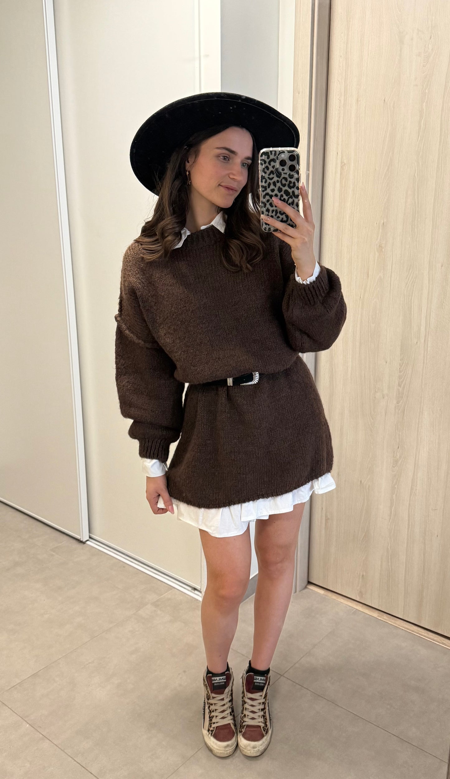 ROBE PULL ANGELA- Chocolat