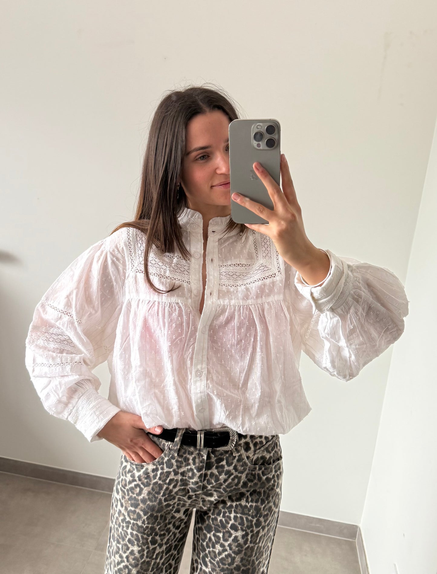 CHEMISE CELINE- Blanc