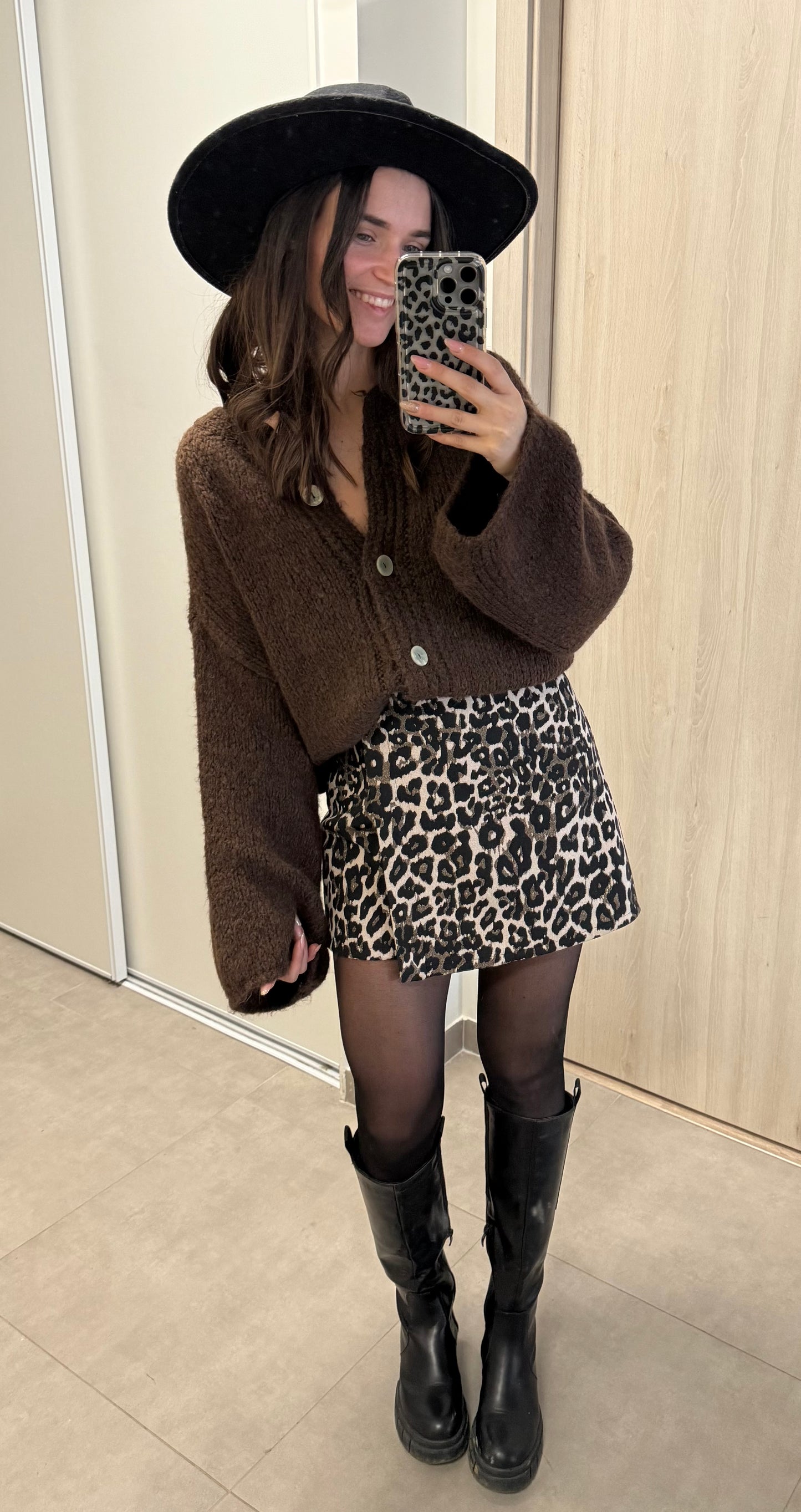 JUPE SHORT ELODIE- Léopard