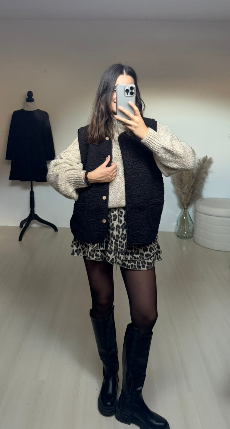 JUPE SHORT ROXANE- Léopard