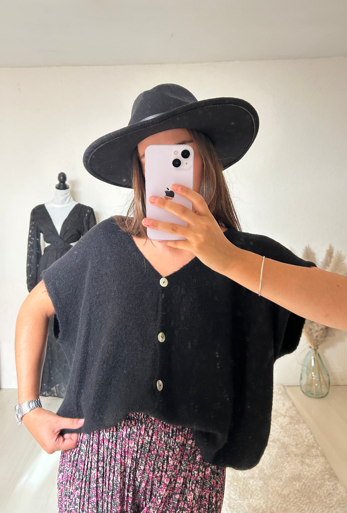 GILET ALICIA- Noir