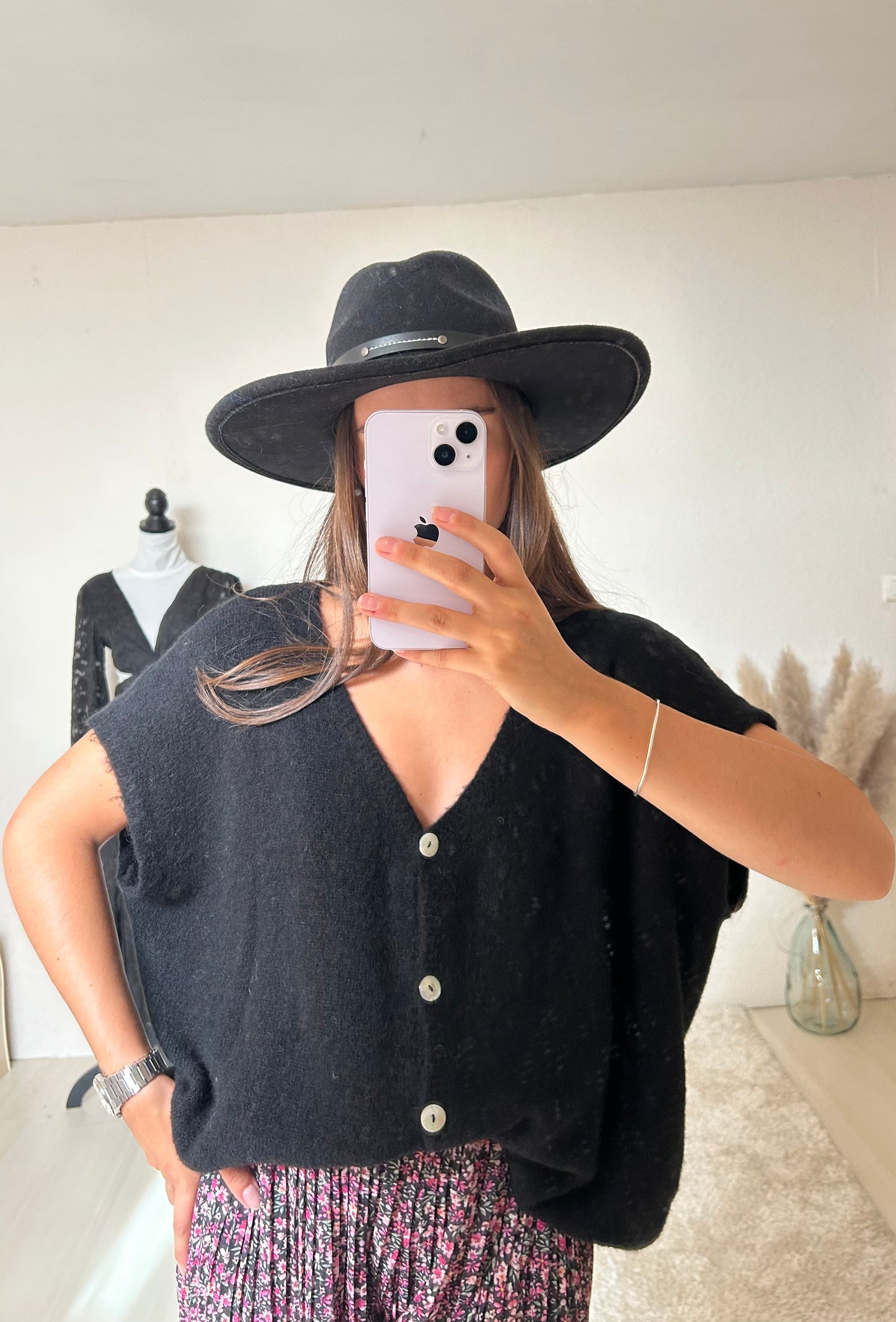 GILET ALICIA- Noir