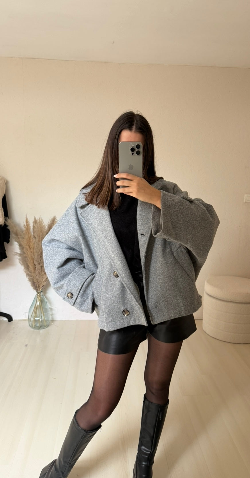 MANTEAU NEYLA- Gris
