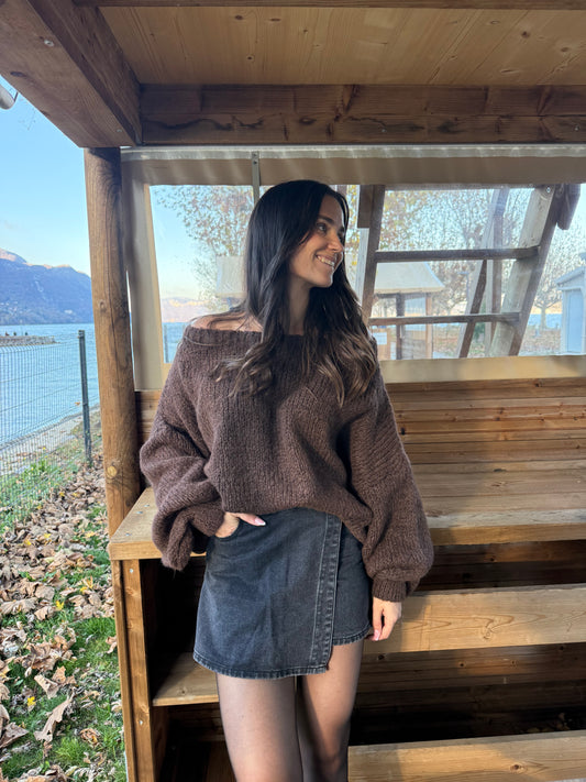 PULL JULIE- Marron