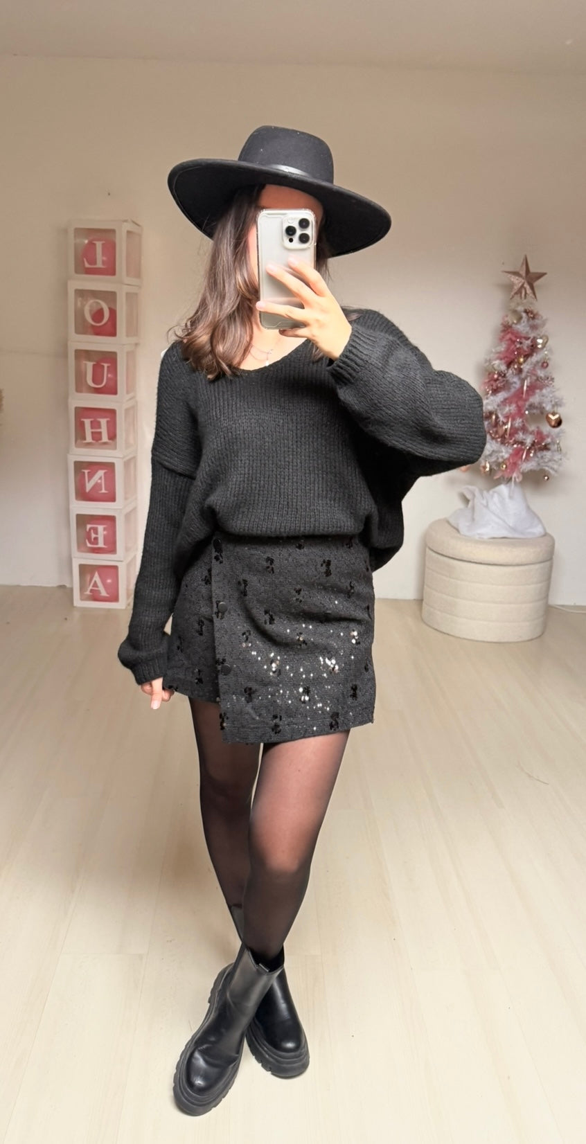 JUPE SHORT BÉRÉNICE- Noir