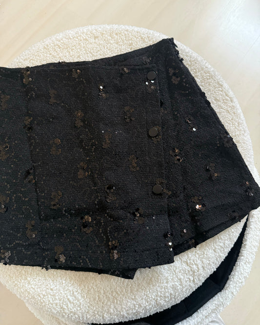 JUPE SHORT BÉRÉNICE- Noir