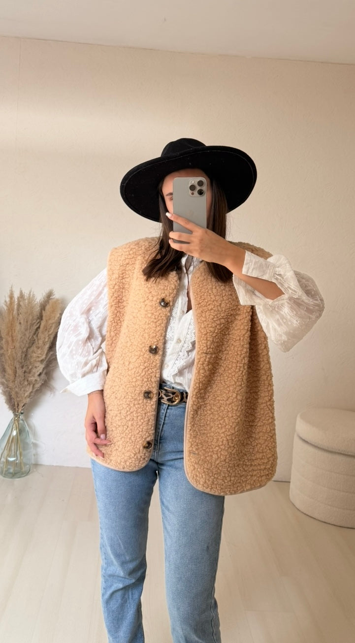 GILET ROMY- Camel