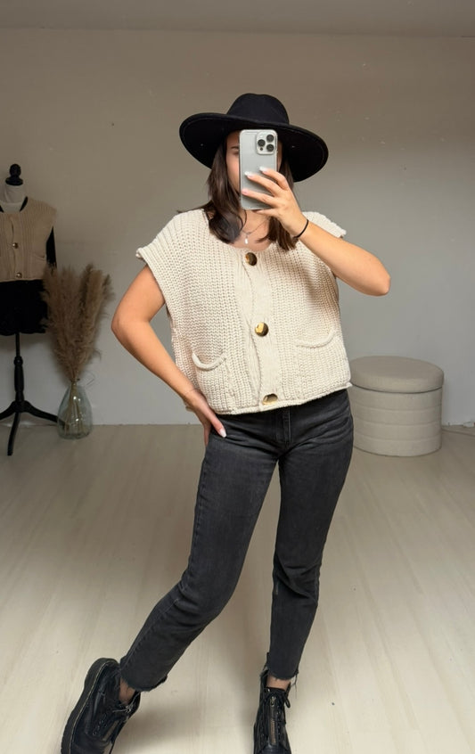 GILET AVA- Beige